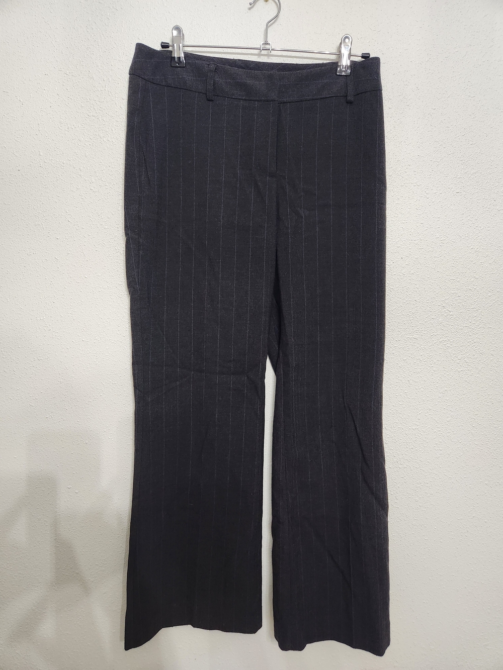 Alfani Black Pinstripe Wide-Leg Dress Pants